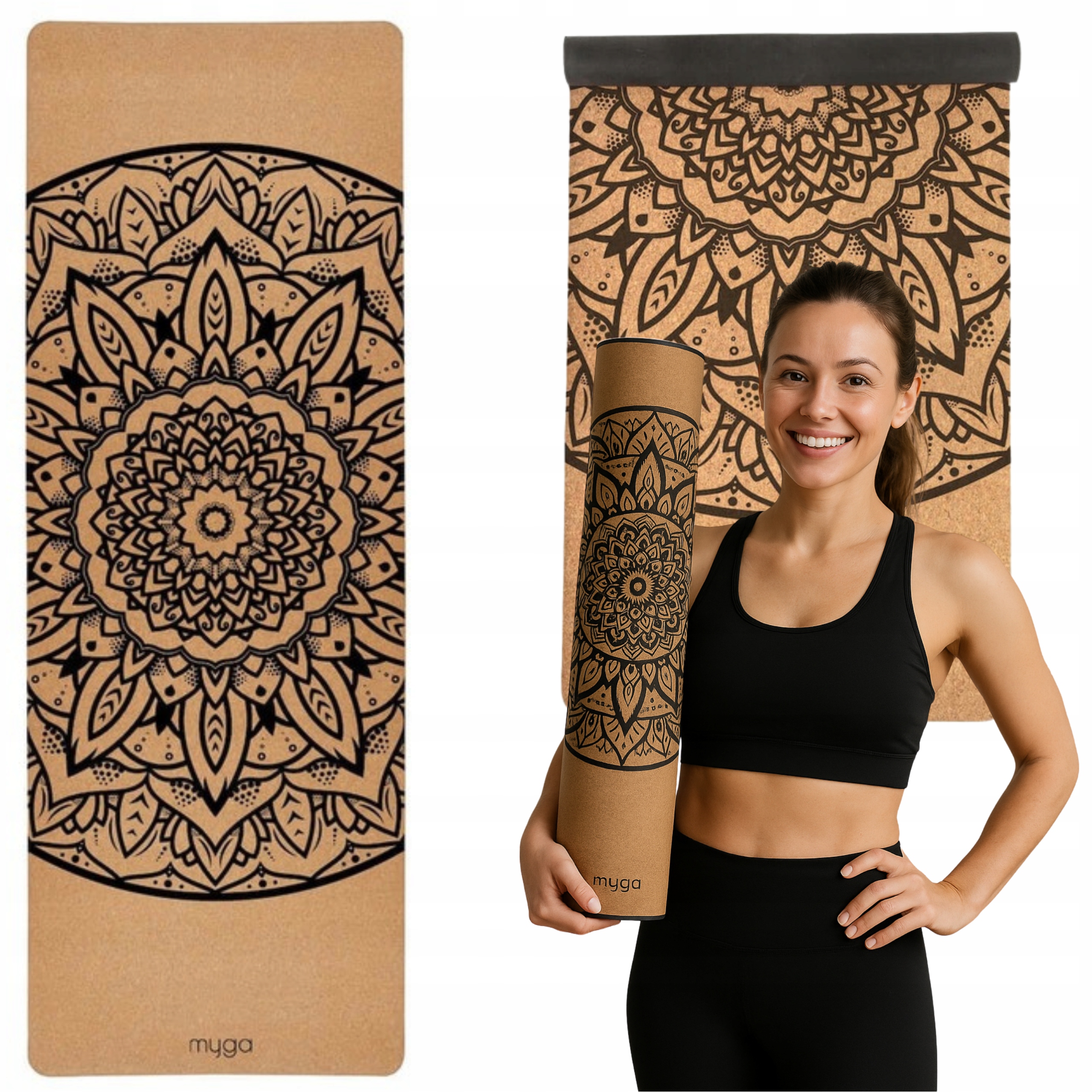 Mata do ćwiczeń jogi myga Mandala 6mm XL