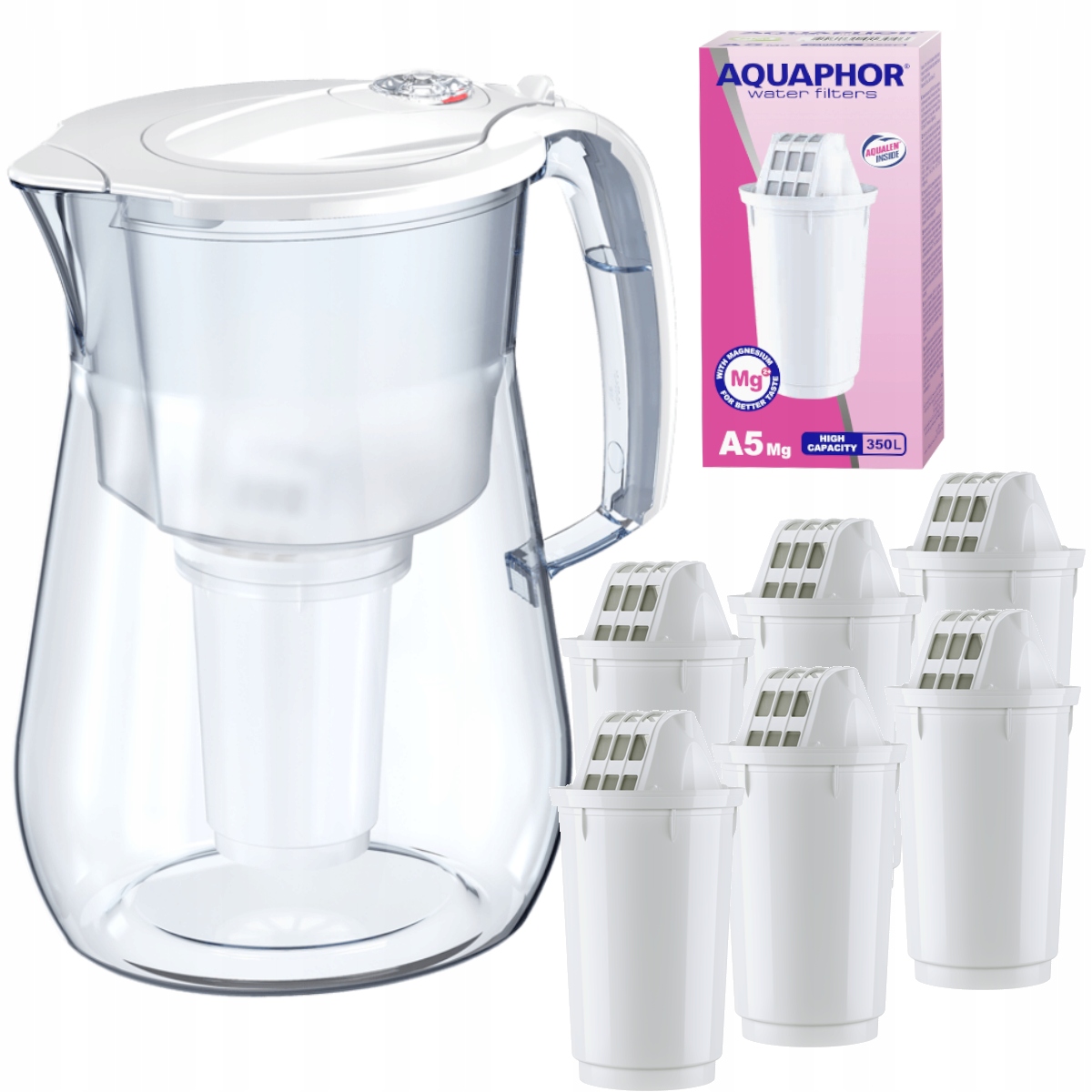 Sada filtrační konvice na vodu Aquaphor Provence 6 filtrů A5 Mg