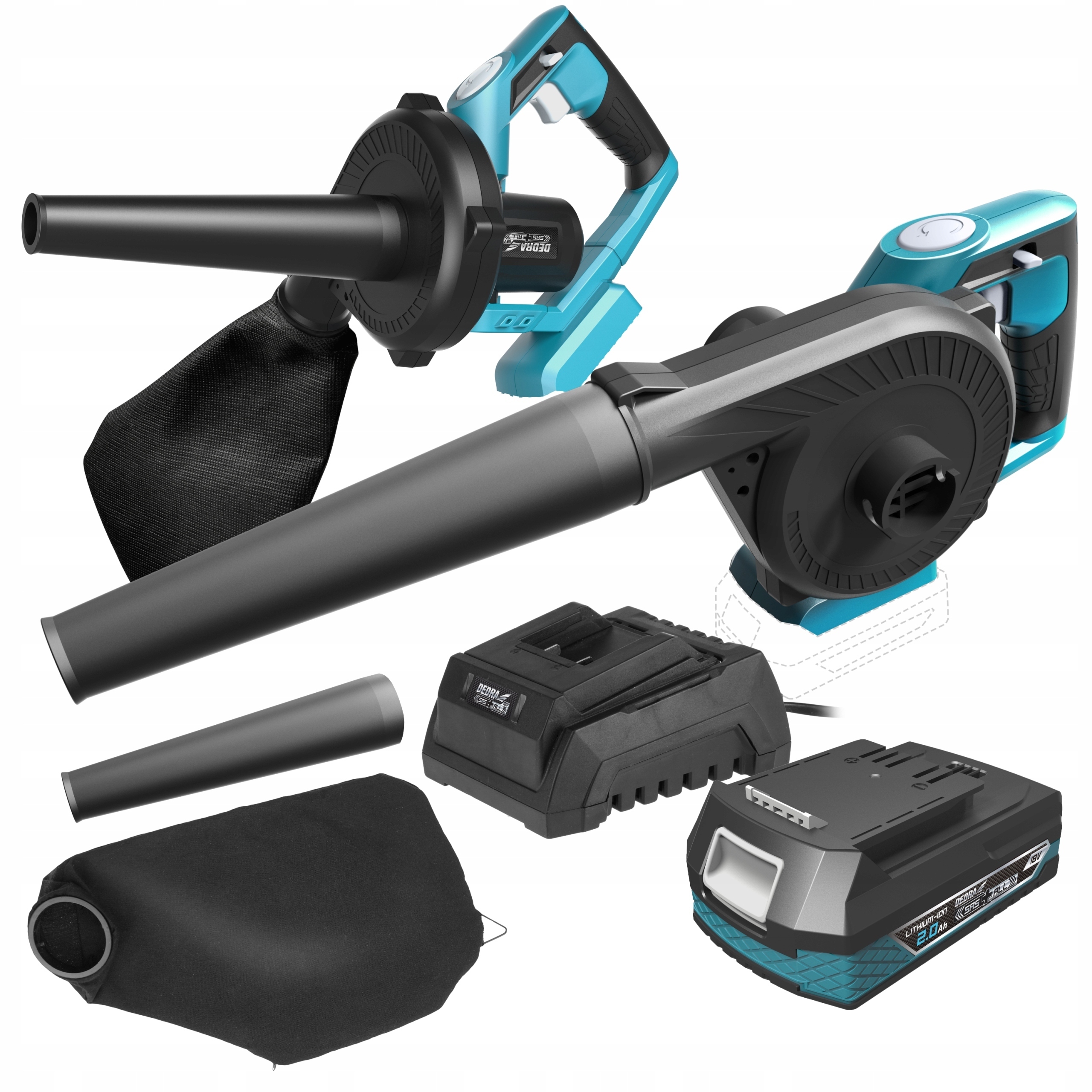 DEDRA DMUCHAWA ODKURZACZ AKUMULATOROWY 18V + 2Ah