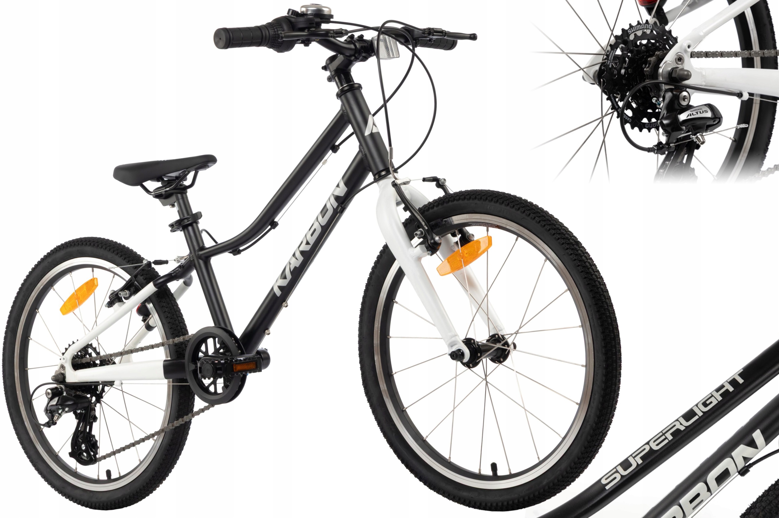 Rower dziecięcy 20" Karbon Superlight czarny R25 Lekki