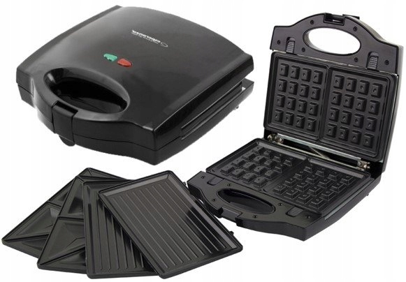 

Opiekacz Gofrownica Grill Sandwich 3w1 Turbo Moc