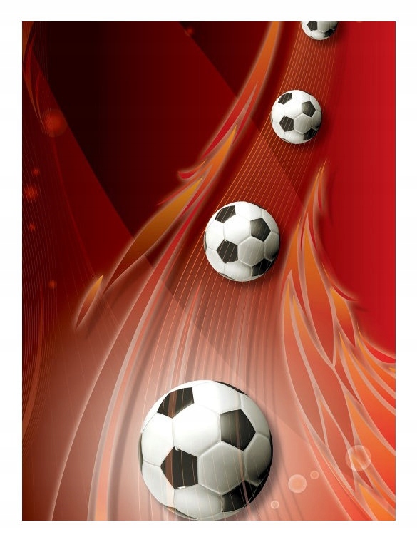Fototapeta Fotbal Abstrakt Energie pohybu červená Pomeranč 206x275 lepidlo