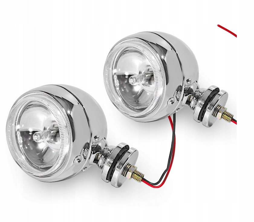 LAMPY LIGHTBARY CHROM METALOWE 2 SZTUKI