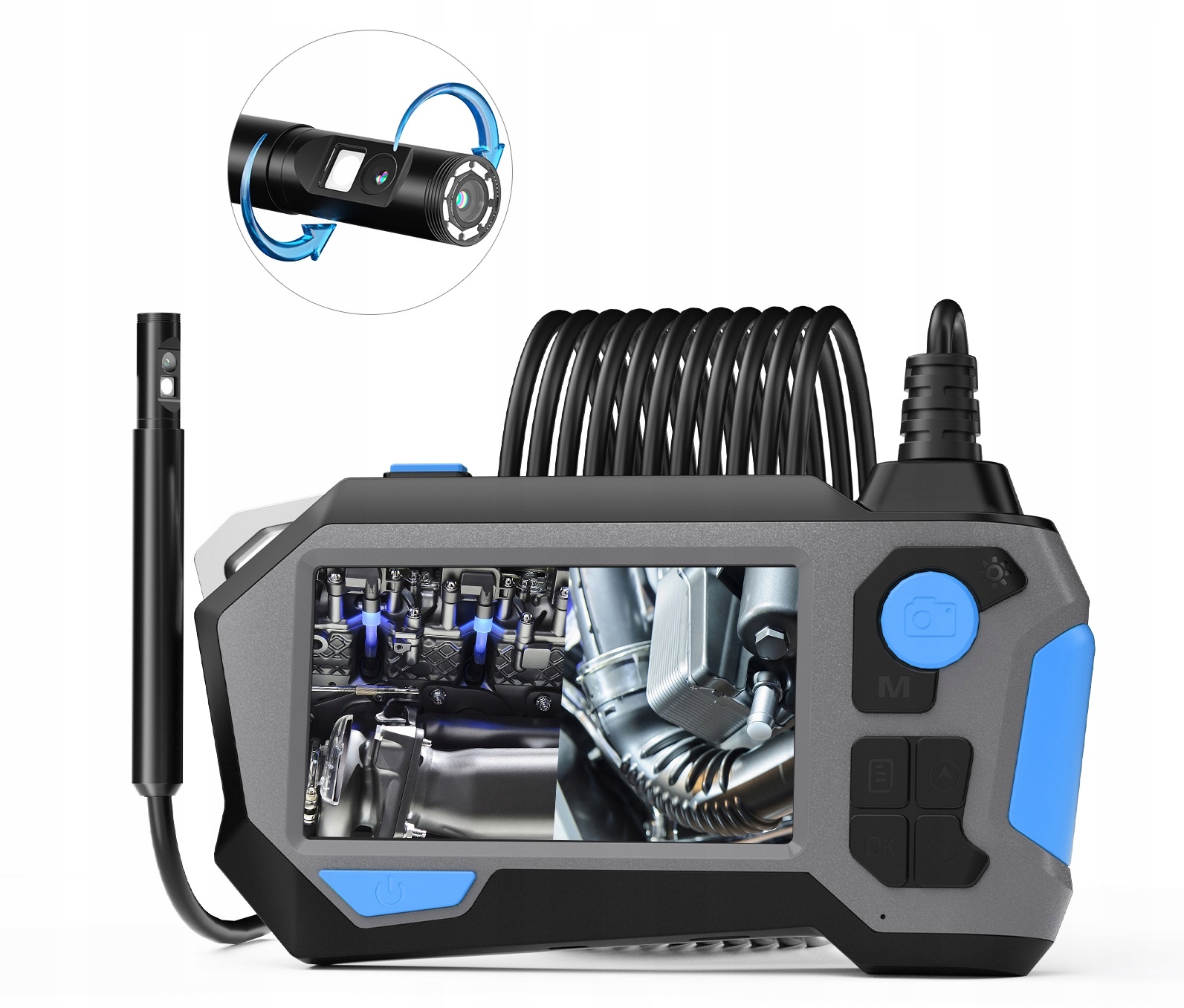 2XFULL HD 9LED 5M P120 эндоскоп инспекционная камера