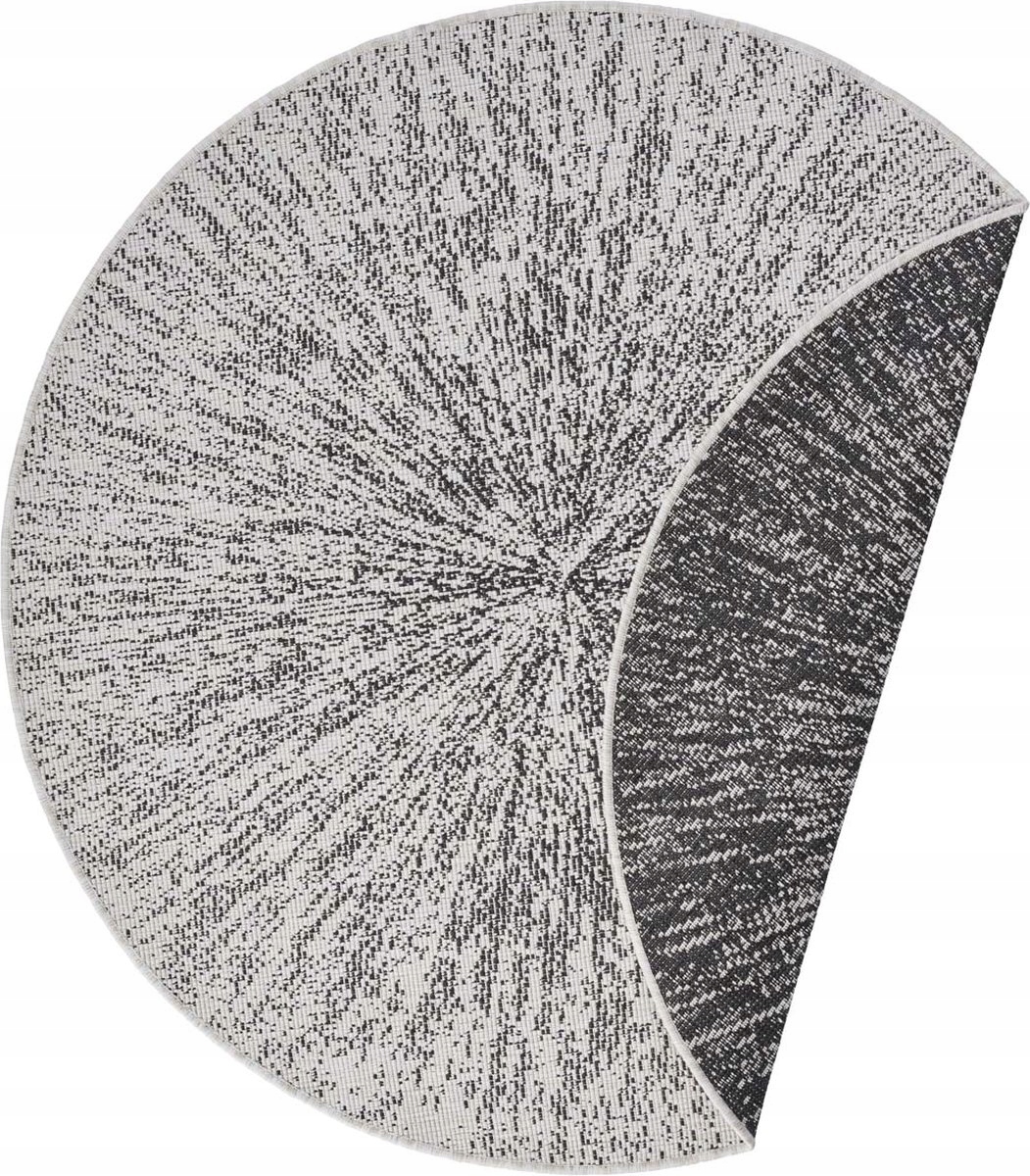 Koberec grafitový kulatý, plochý, 160 cm