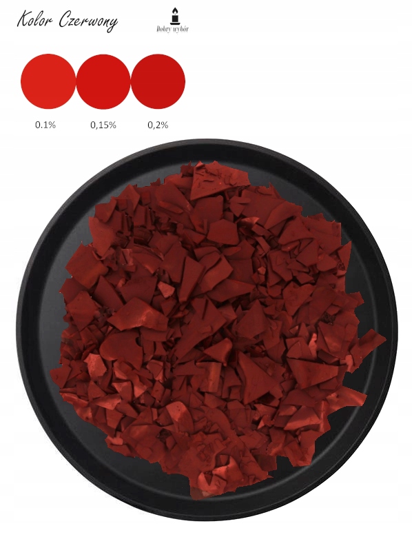 

Barwnik do świec wosku parafiny Czerwony 2g