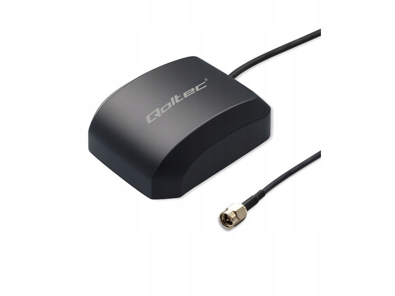 Antena GPS SMA magnetyczna 28dBi dookólna GPS L1 samochodowa Qoltec