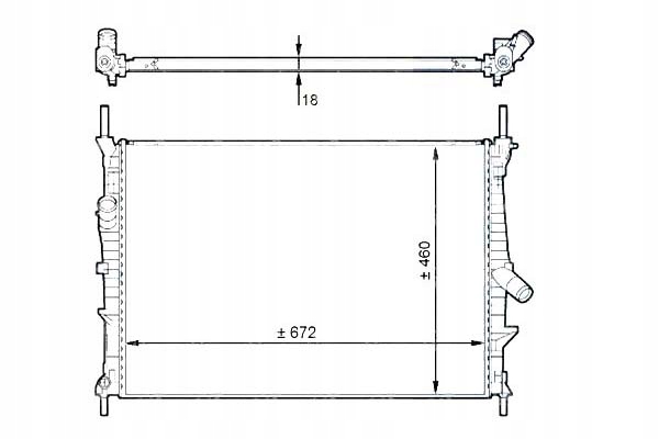 NRF CHŁODNICA WODY FORD TRANSIT 2.4 TDCI