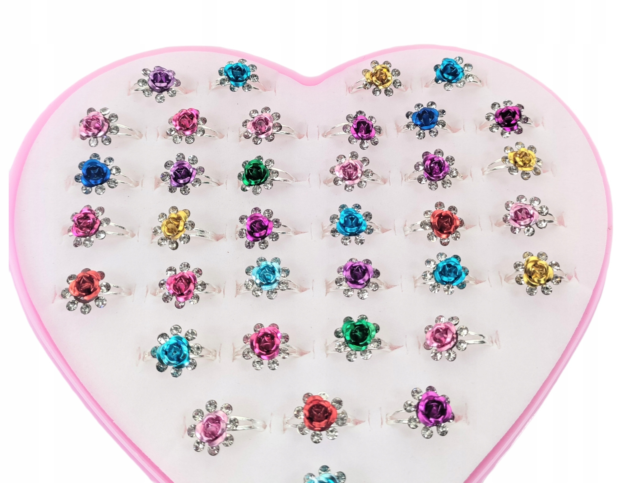 BIŻUTERIA PIERŚCIONKI DLA DZIEWCZYNKI zestaw 36szt EAN (GTIN) 69500849754810