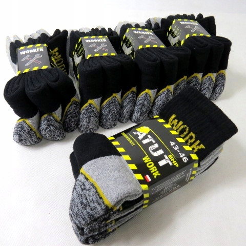 

12x Skarpety bawełniane Robocze męskie Work 43-46