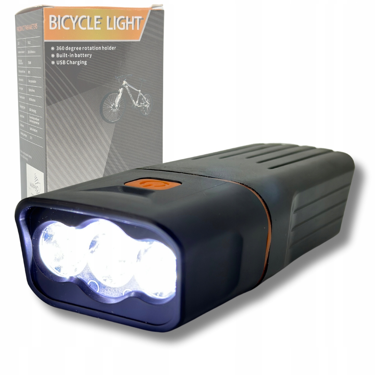 LAMPKA ROWEROWA LED TYŁ PRZÓD DO ROWERU POWERBANK Marka bez marki