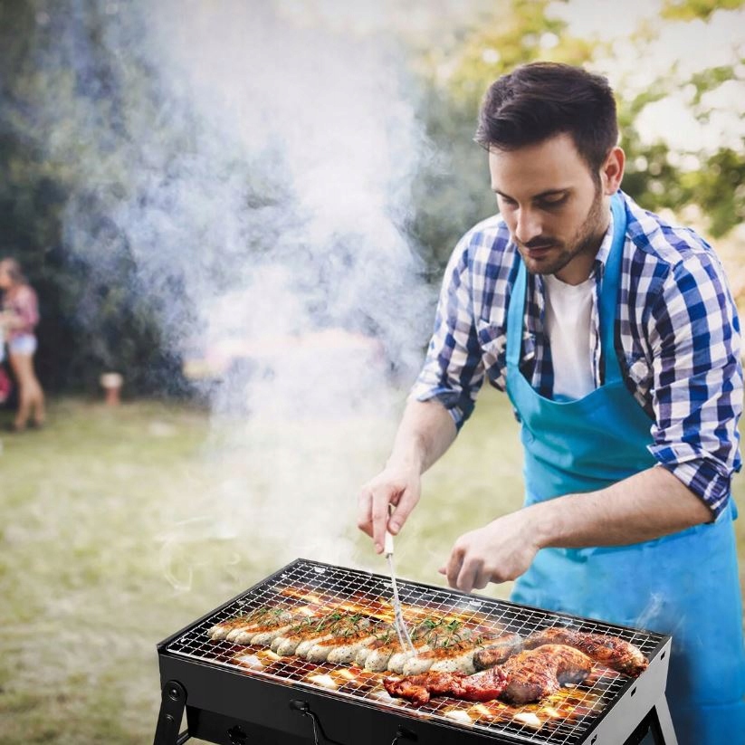 GRILL TURYSTYCZNY PRZENOŚNY SKŁADANY WĘGLOWY 3 GRILL PIKNIKOWY Producent Rossner