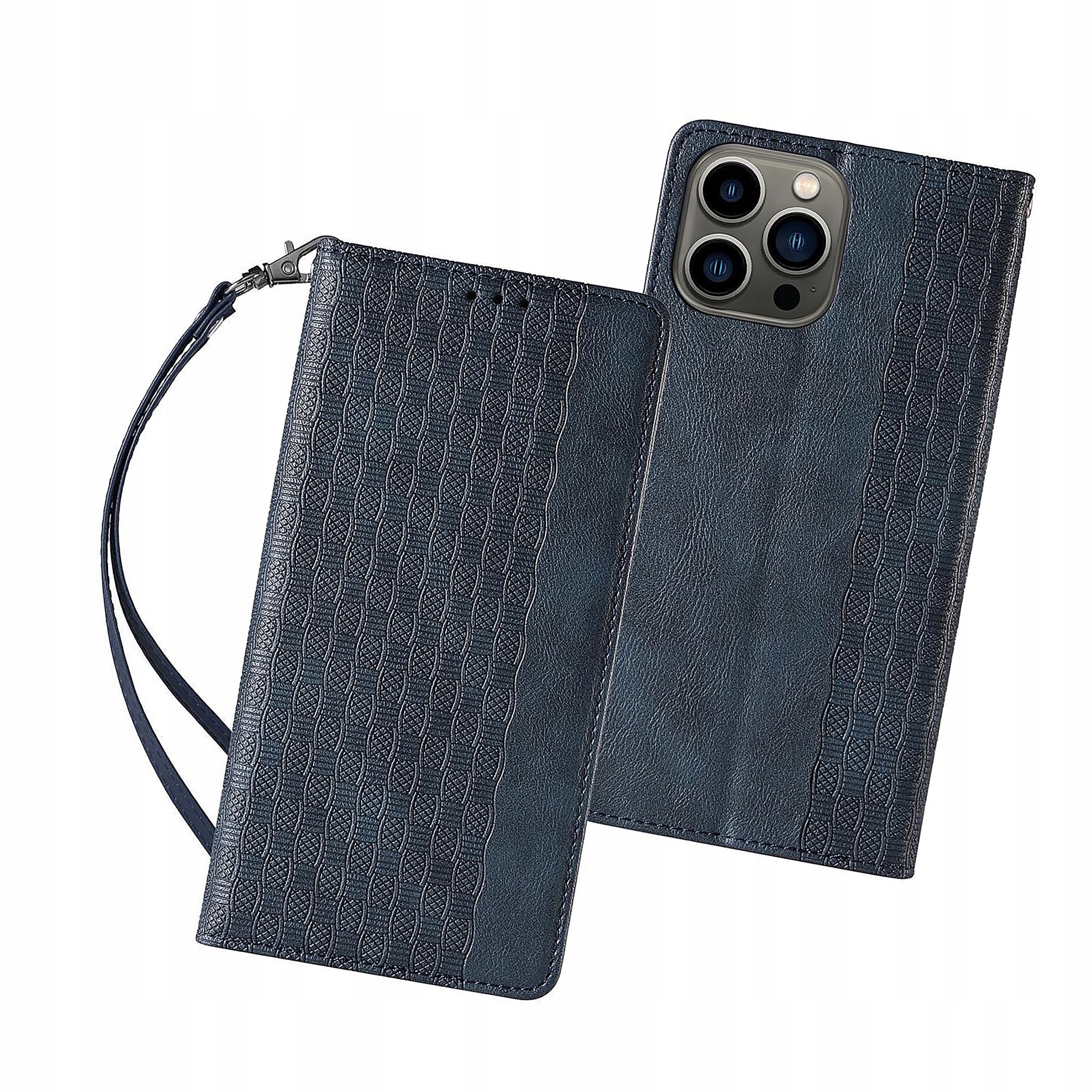 Magnet Strap Case etui iPhone 14 Pro pokrowiec z klapką portfel mini smycz