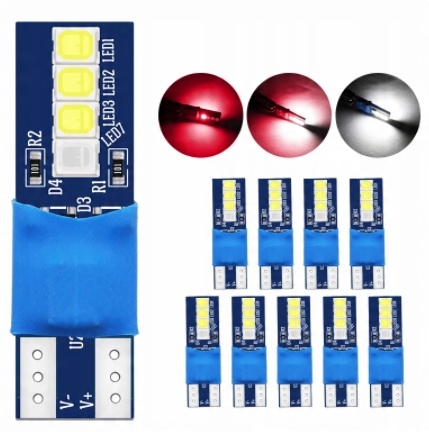 

W5W T10 Dual Color Czerwone White! Dwukolo