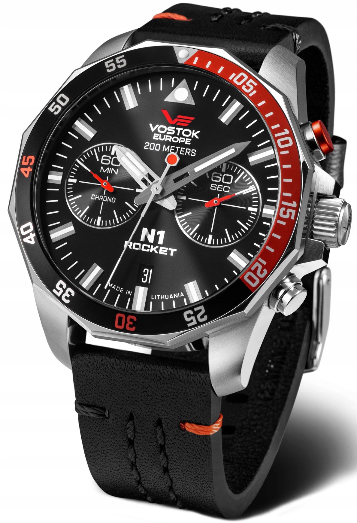 Nové originální hodinky Vostok Europe 6S21-225A707 Rocket N-1 Chrono