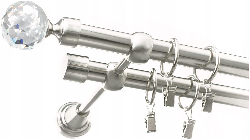 

Karnisz Crystal Metal Podwójny 19+19mm 140 cm