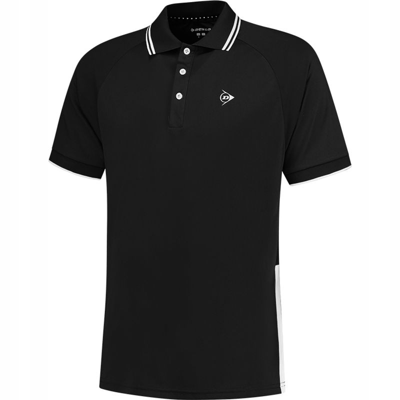 Pánské Tenisové Tričko Dunlop Club Polo Men Black/white L
