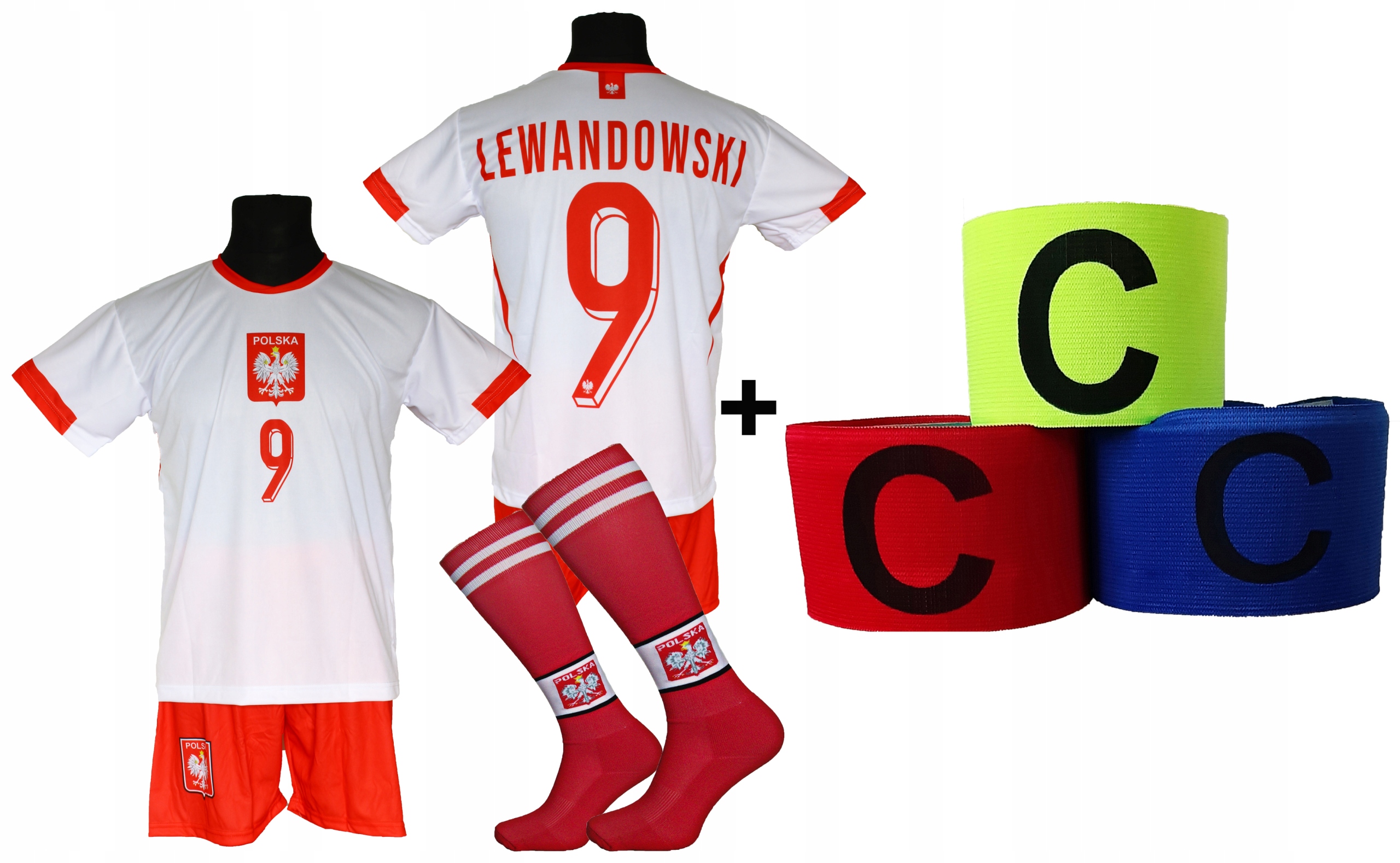 Lewandowski komplet dla dzieci strój piłkarski ME24 Polska 134