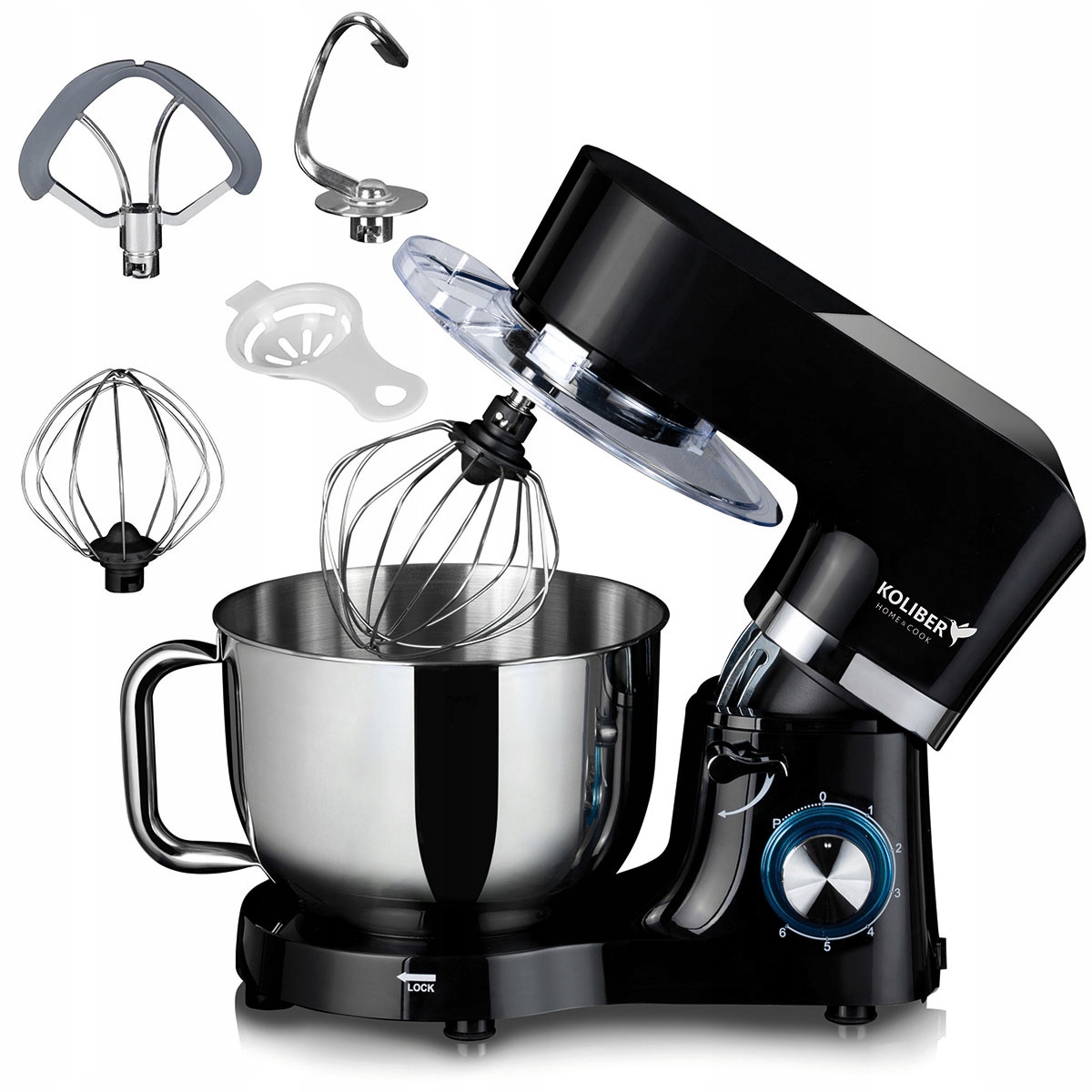 Planetární Kuchyňský Robot Mixér Koliber X-3200-W 6.2L 7v1 Multifunkční