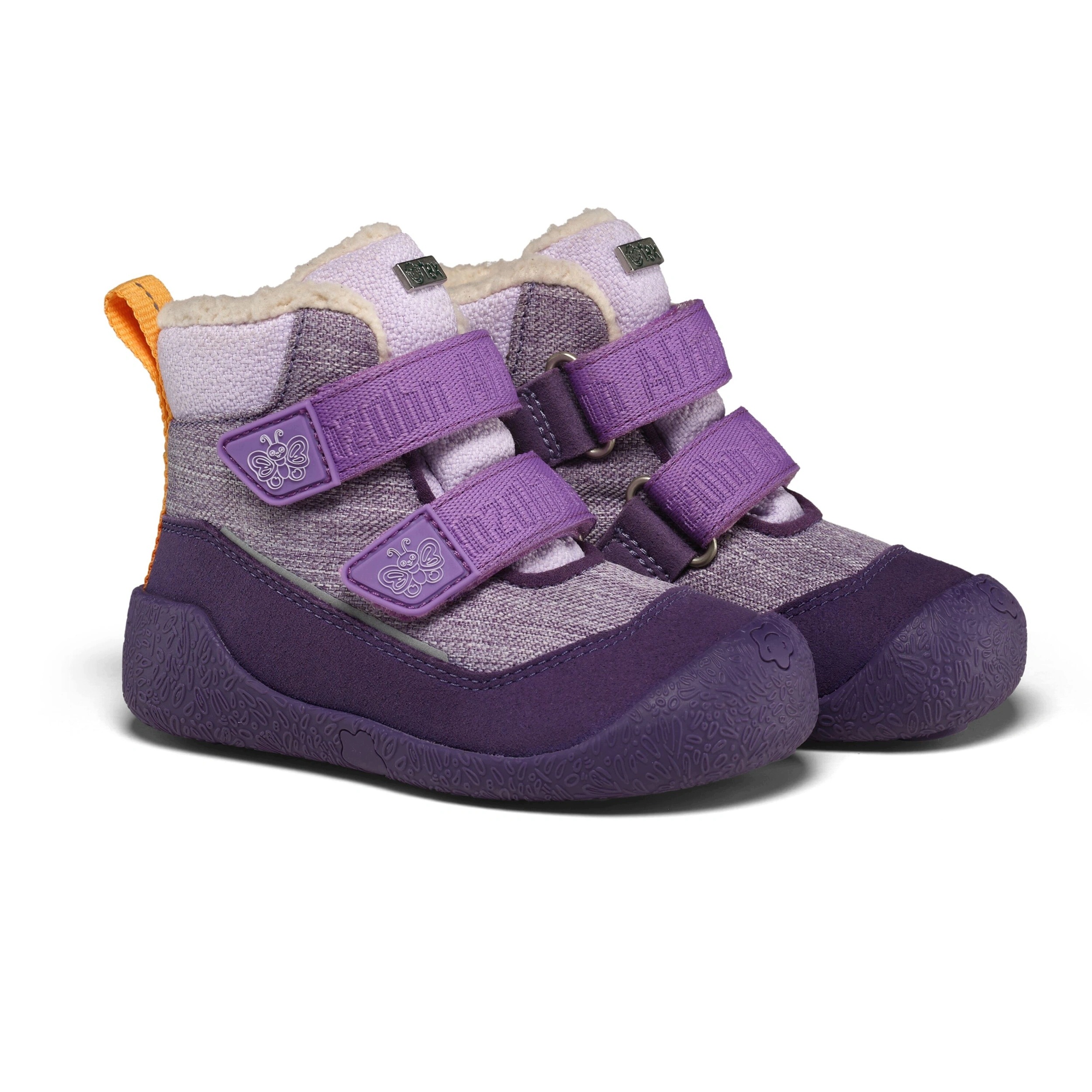 Buty dziecięce barefoot do nauki chodzenia Affenzahn Snuggy Butterfly