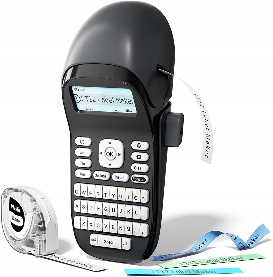 Phomemo LT12 – Przenośna Drukarka Etykiet Bluetooth Z Klawiaturą Bluetooth