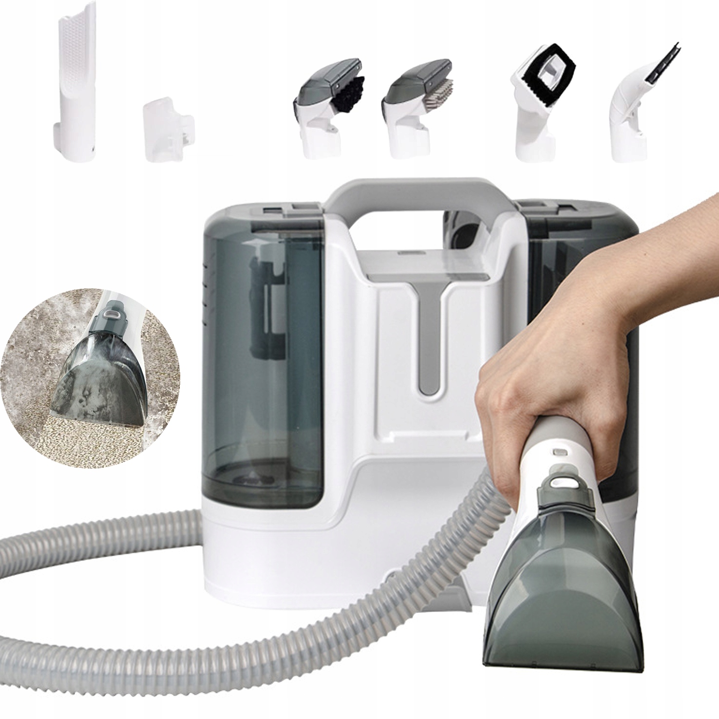 450W vysavač na koberce, čalounění, auto, přenosný mokro-suchý vysavač