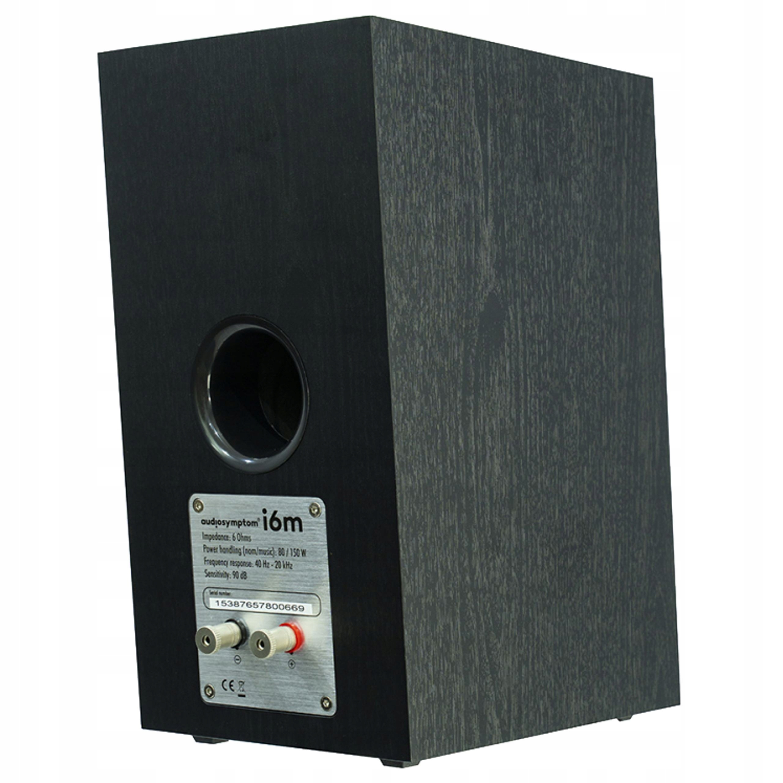 KOLUMNY PODSTAWKOWE AUDIOSYMPTOM i6m BLACK COOPER Wymiary 39.5 x 32 x 20 cm