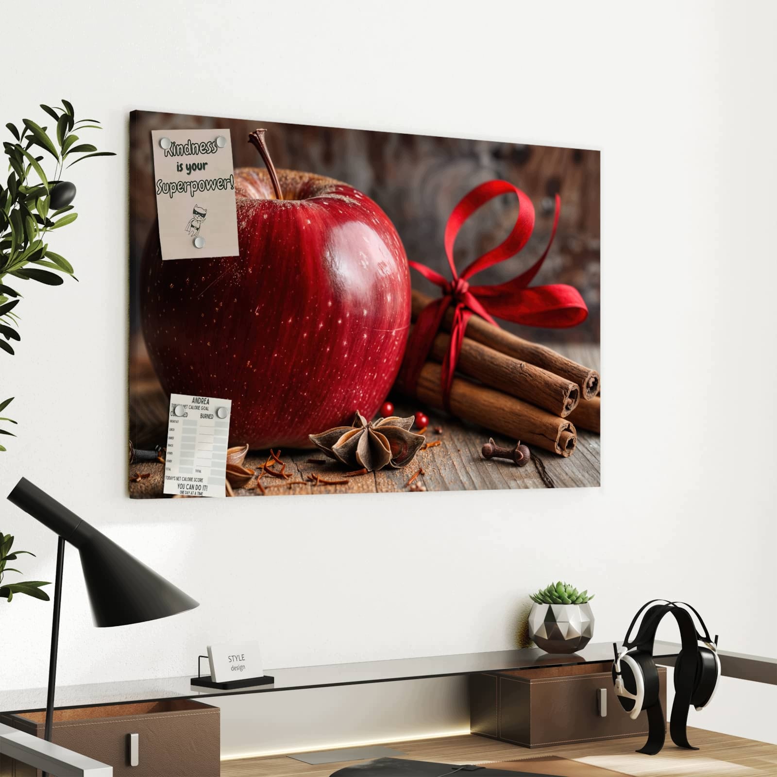 Magnetická tabule Jablko 60 × 40 cm