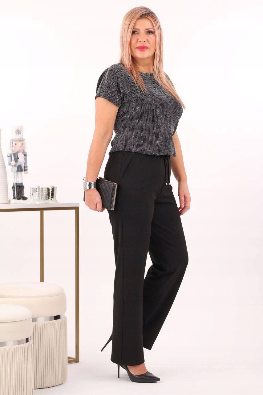 KOMBINEZON DAMSKI ELEGANCKI NA WESELE DUŻE ROZMIARY POLSKI PRODUCENT LUŹNY Rozmiar 50