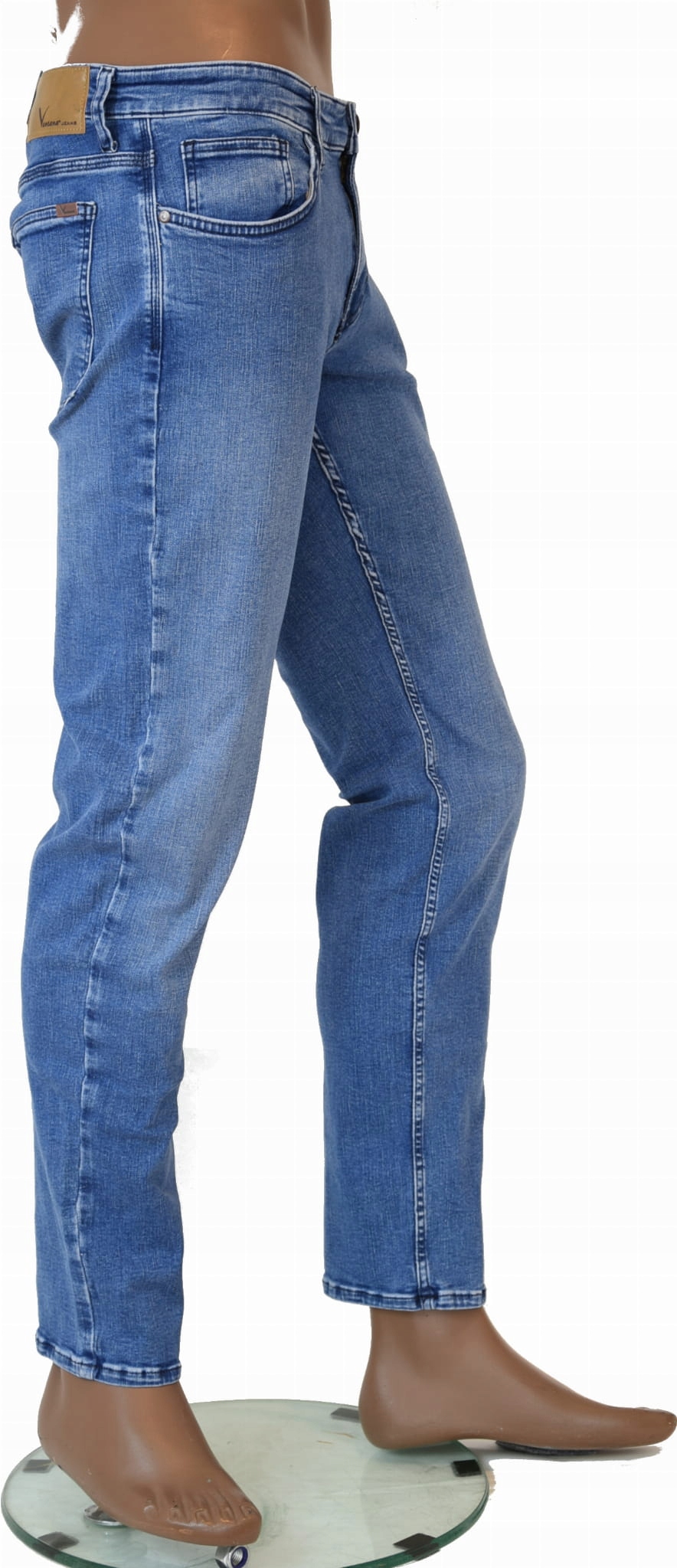 Pánské Džíny Ventana 970-064 Slim Fit Elastické, Světle Modré VEL.40/32