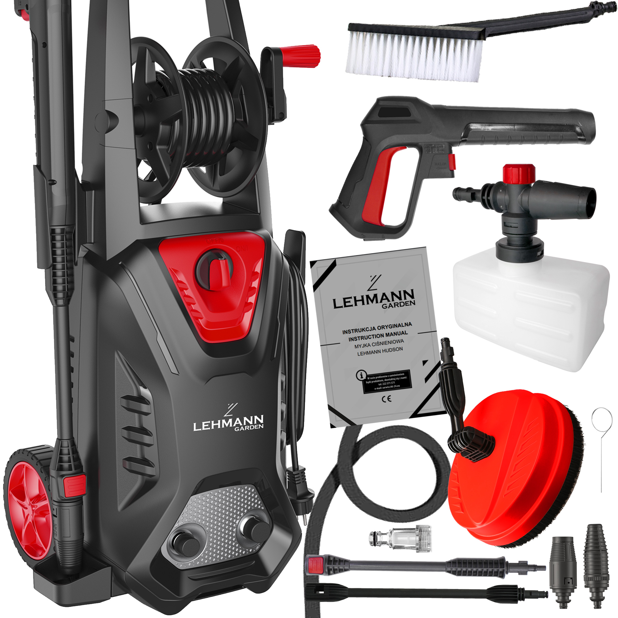 Tlaková Samonasávací Myčka Hudson 260 Bar Alu Pumpa Sada Kartáč Terasa