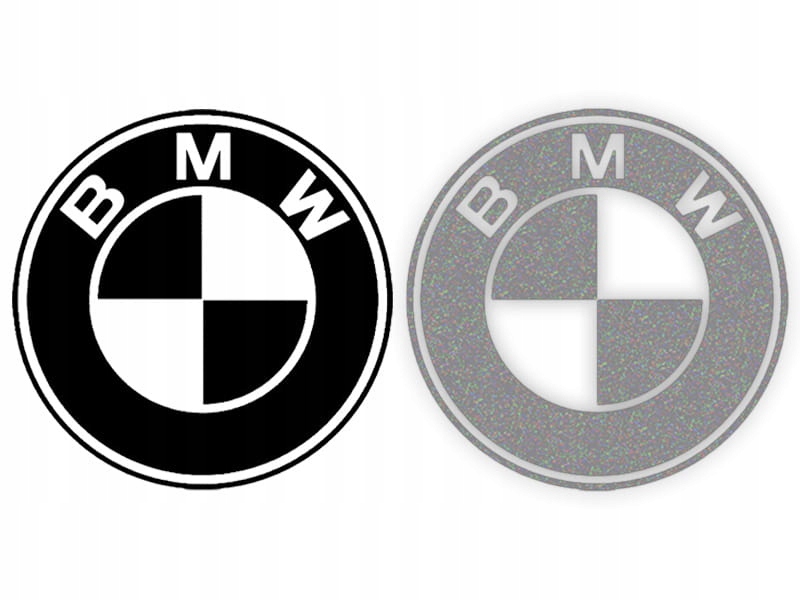 BMW logo - Naklejka na samochód na auto - ODBLASKO