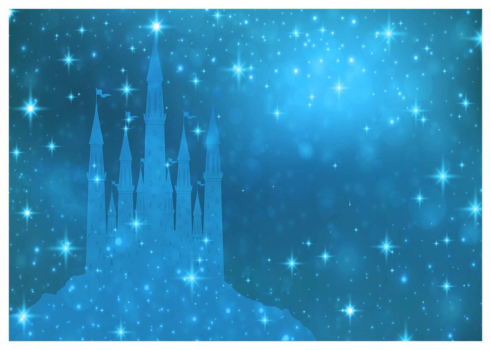 Vliesová fototapeta Zámek v noci s hvězdami na zdi 312x219 lepidlo