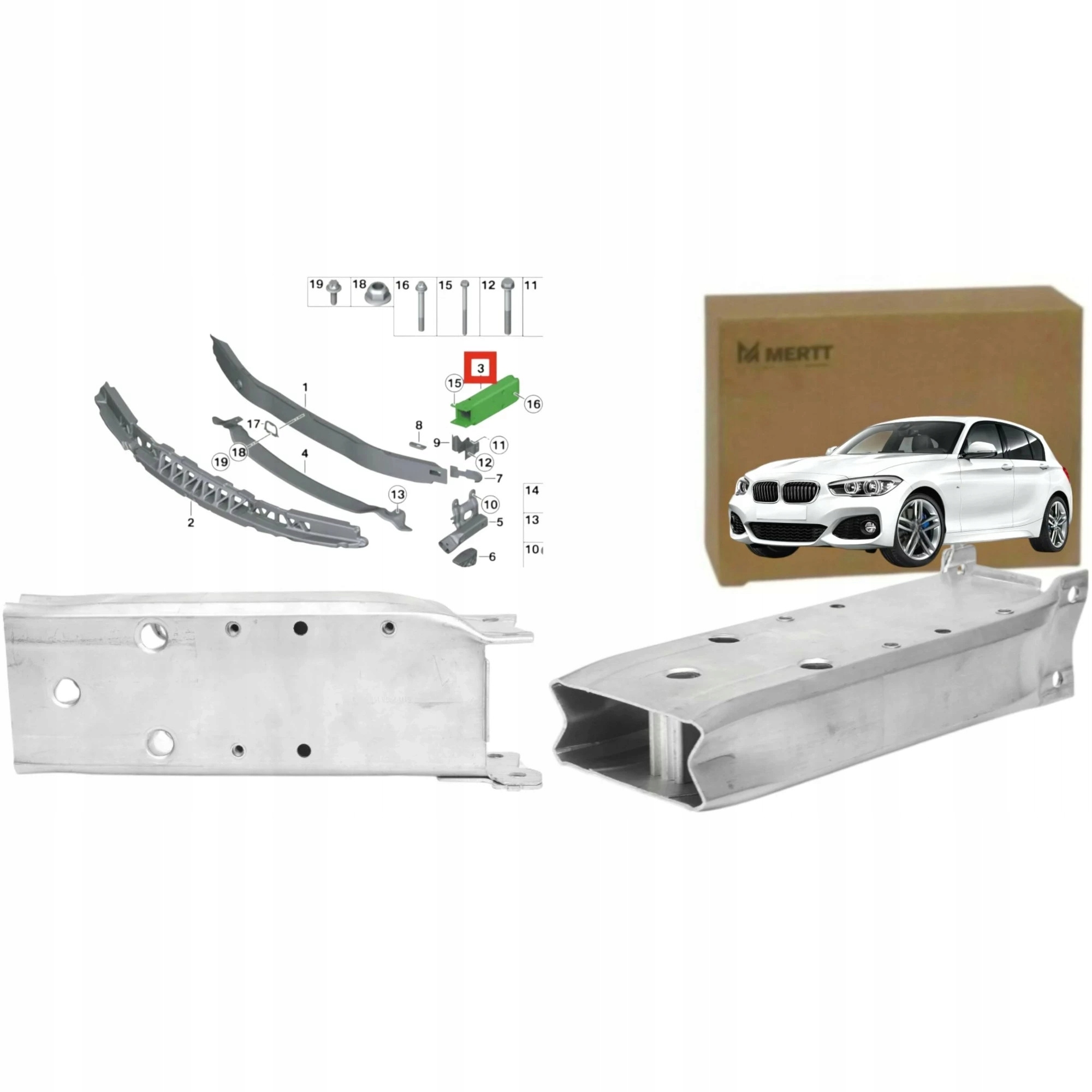 Bmw 3 F30 F31 F20 F22 2011 – Zóna Stlačení Pravého Pásu, Levý Komplet