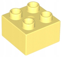 

Lego Duplo 3437 Klocek 2X2 żółty jasny Nowy (6g)