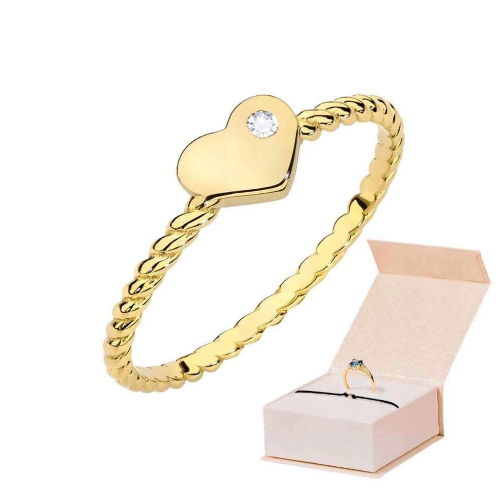 Zlatý Prstýnek Srdce S Diamantem 585 Zlatý Náramek