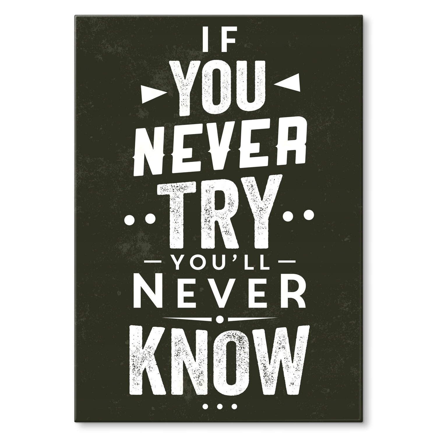 Kovový plakát If you never a try Dárek 22 x 31 cm