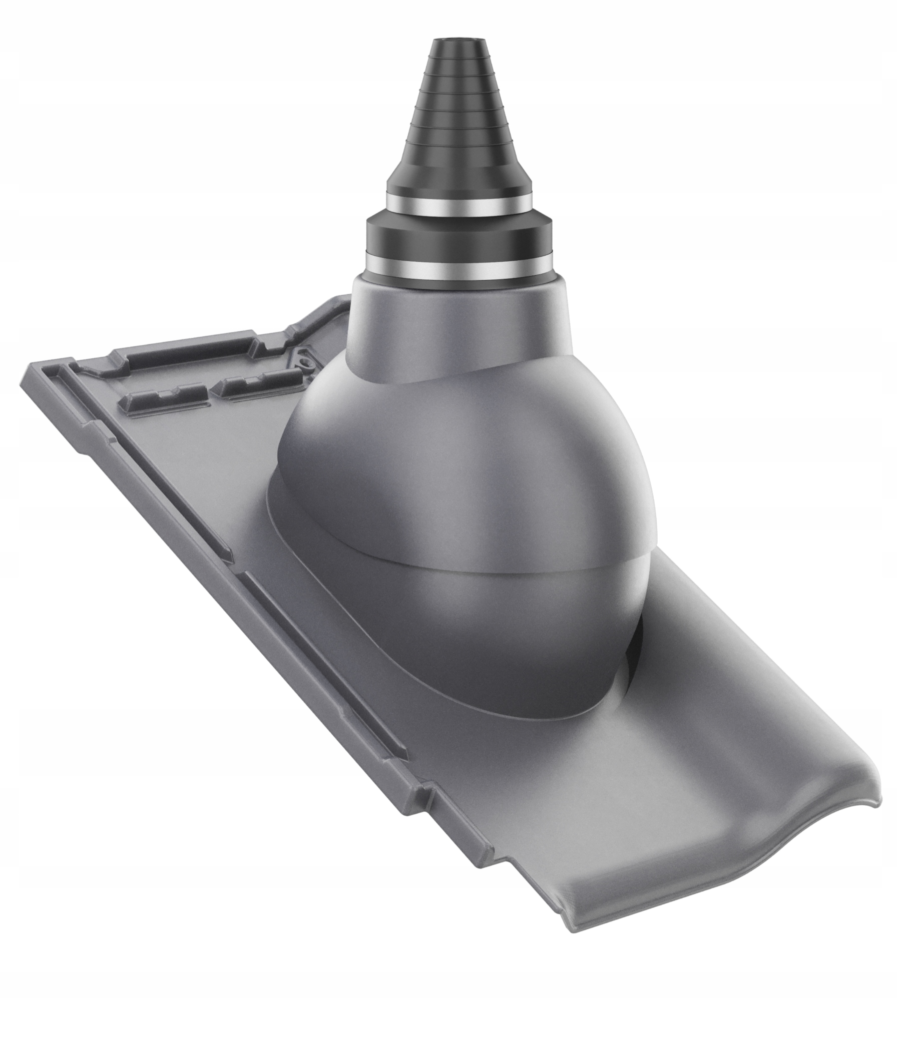 Anténní průchod těsným střešním průchodem Koramic Alegra 9 Šedý