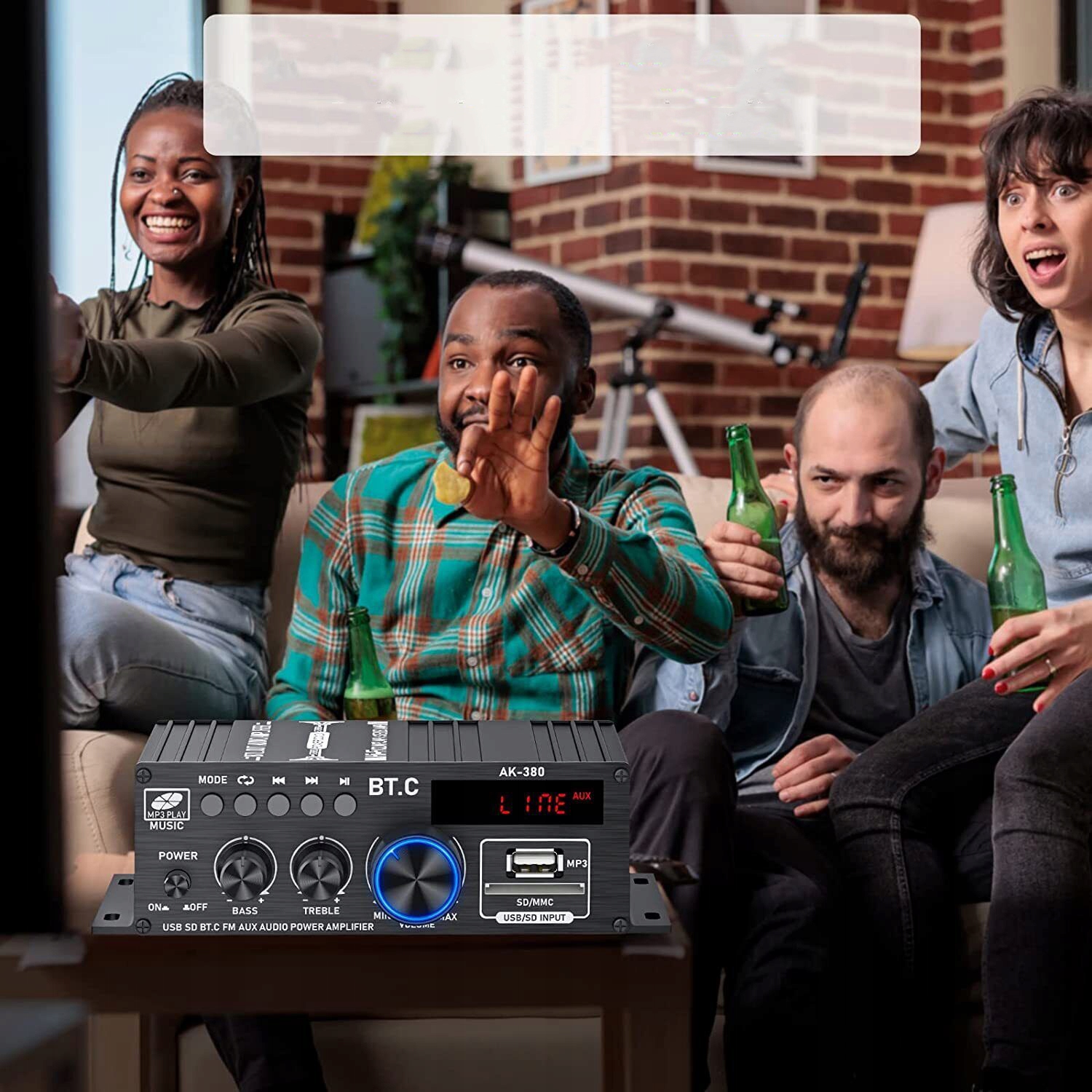 BLUETOOTH WZMACNIACZ AUDIO STEREO MINI WZMACNIACZ, DO DOMOWY, SAMOCHODOWEGO Model Wzmacniacz mocy Audio Bluetooth