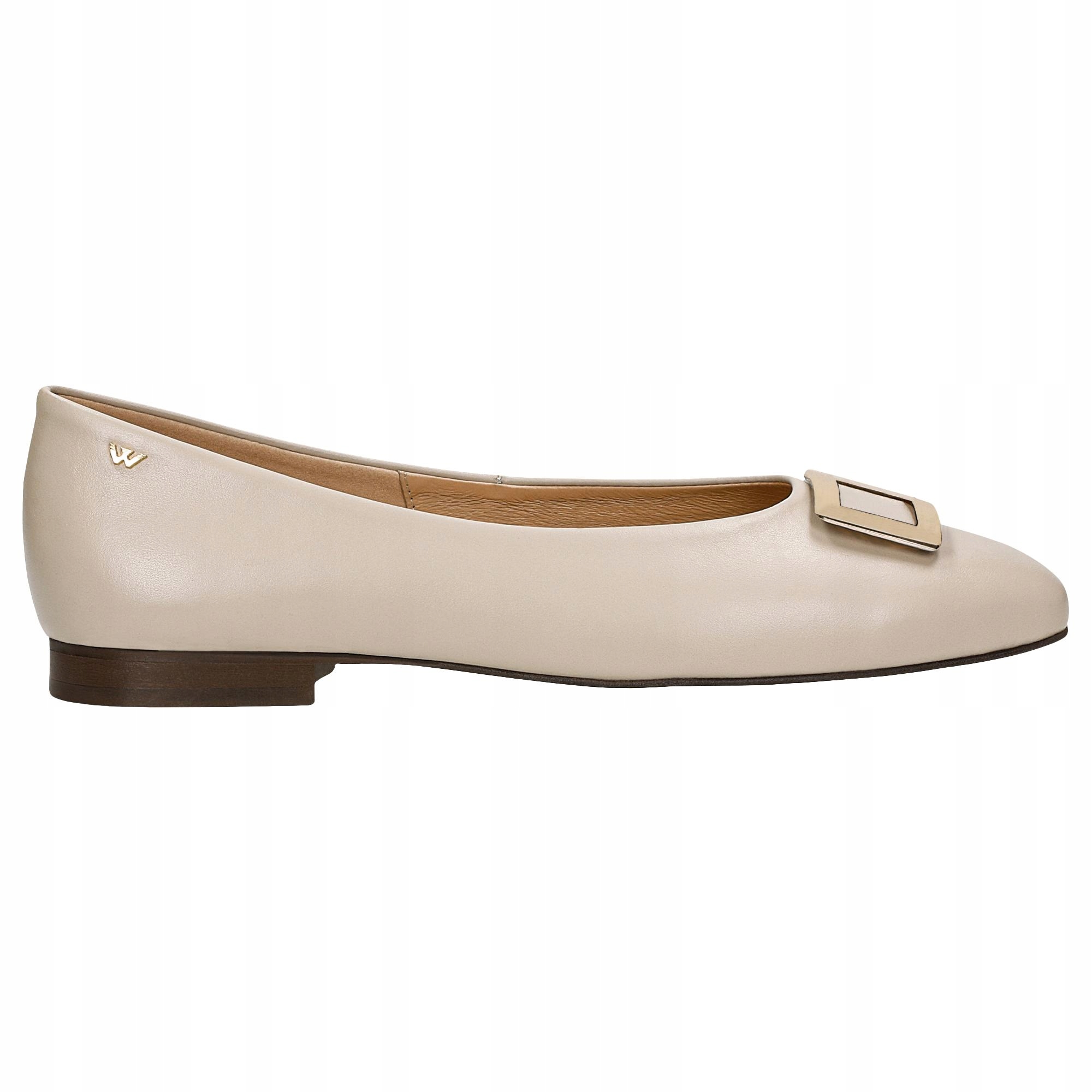 Dámské béžové baleríny s ozdobou na špičce Wojas vel. 39