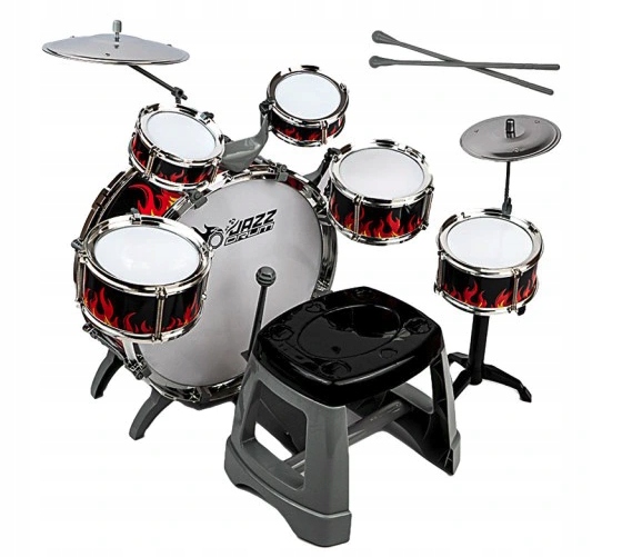 

Perkusja Dla Dzieci Zestaw Duży 6 Bębnów 2 Talerze