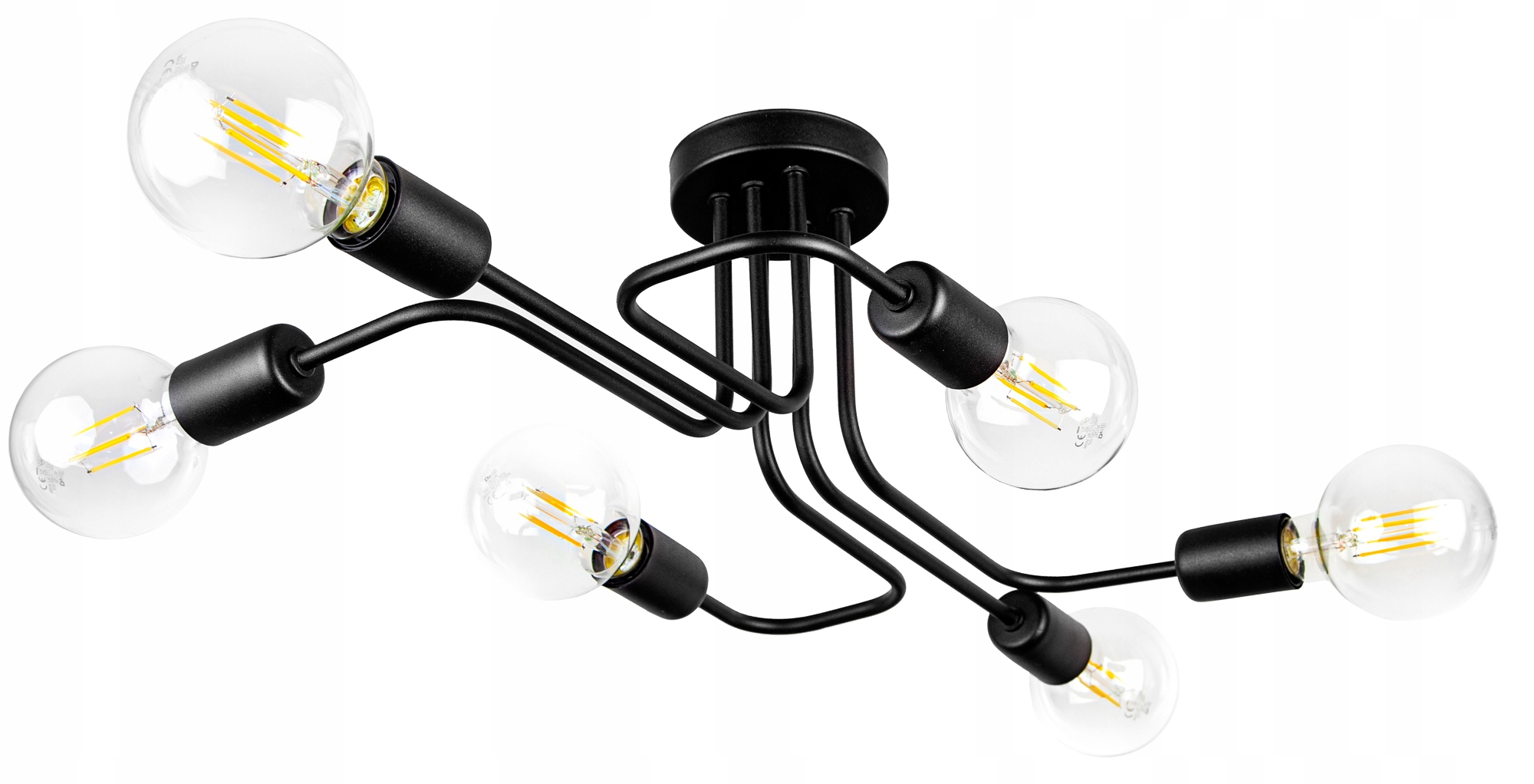 

Lampa Sufitowa Plafon Żyrandol Loft Edison Led