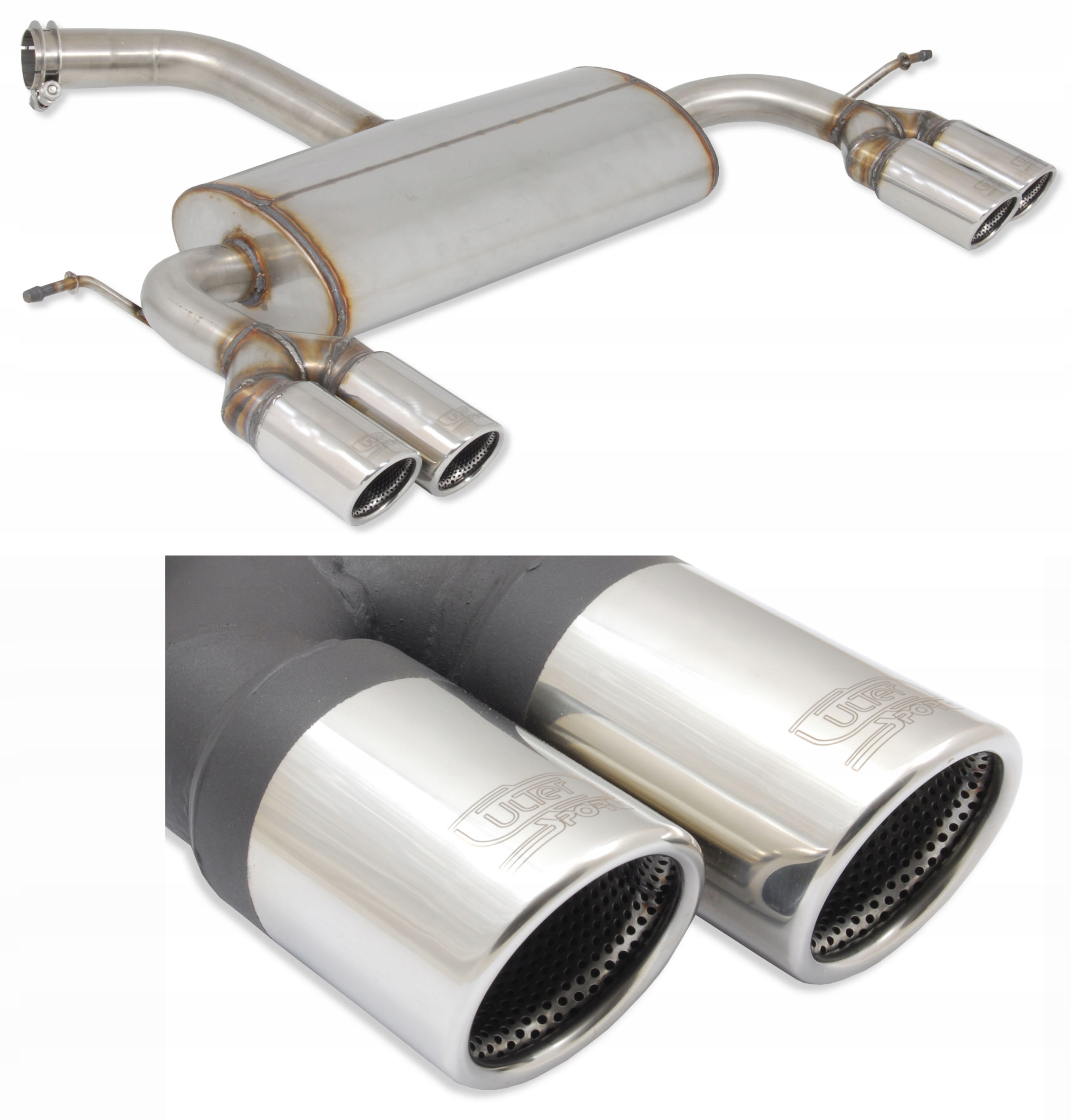 129-416/70RS - Спортивный глушитель VW Scirocco III 2.0 TDI хэтчбек