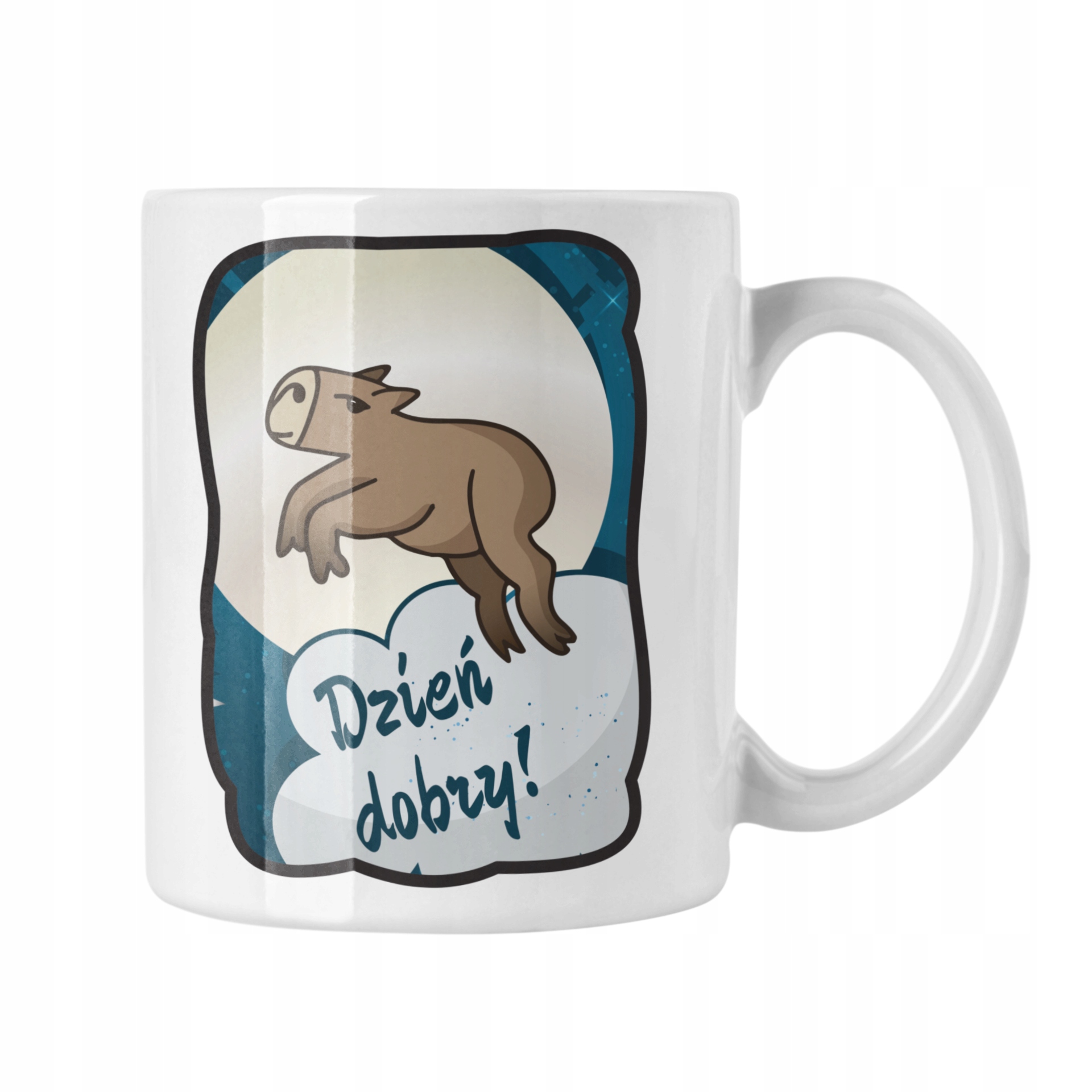 Kubek biały - Kapibara wielka - ZWIERZĘTA prezent