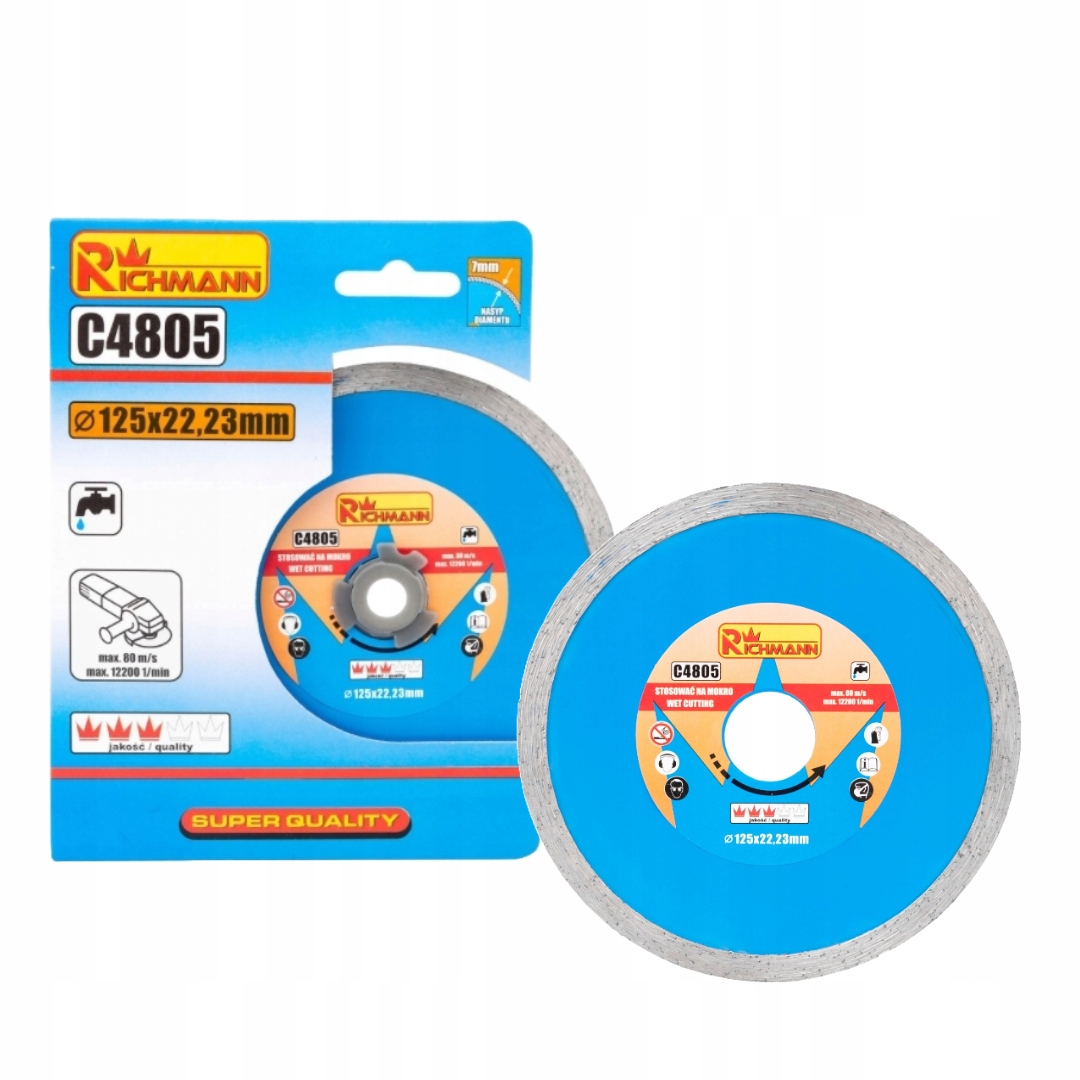 TARCZA DIAMENTOWA DO CIĘCIA SZKŁA PŁYTEK 125 mm