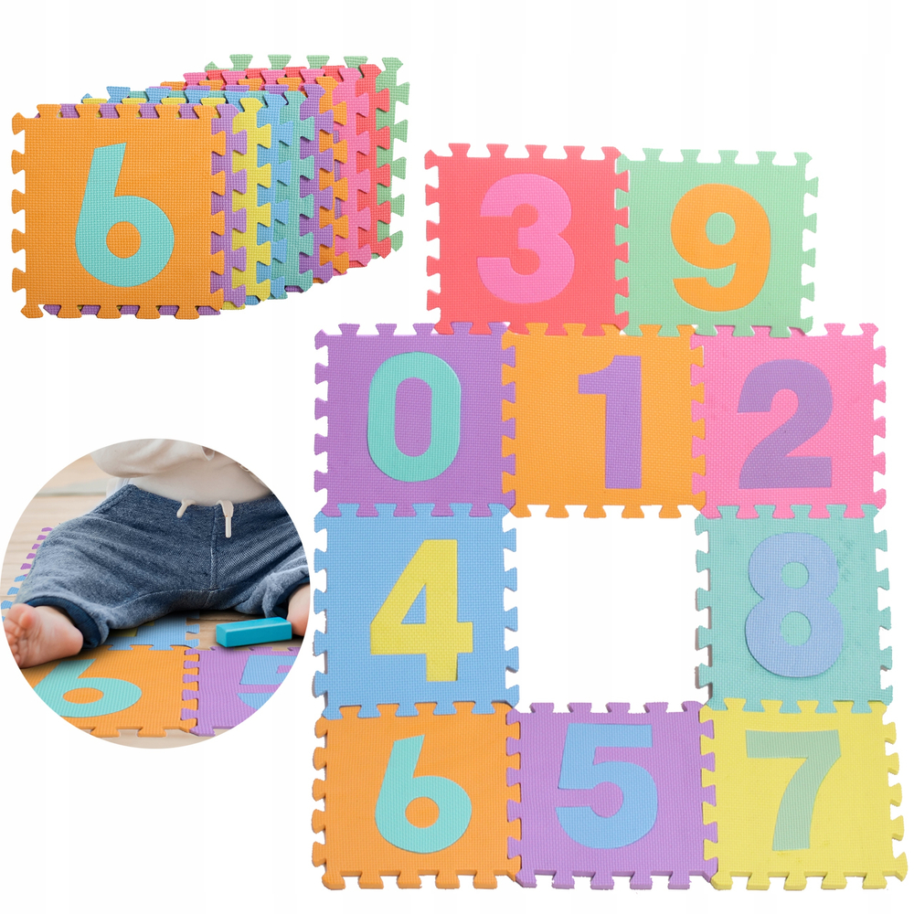 PUZZLE PIANKOWE CYFERKI 29X29CM MATA PIANKOWA