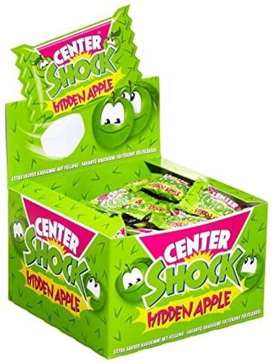 Levně 2x Center Shock Hidden Apple 100ksx4g šokující kyselé žvýkačky
