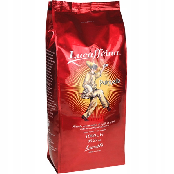 Levně Káva zrnková Lucaffe Pulcinella 1 kg Neapolská Videokniha Bonus