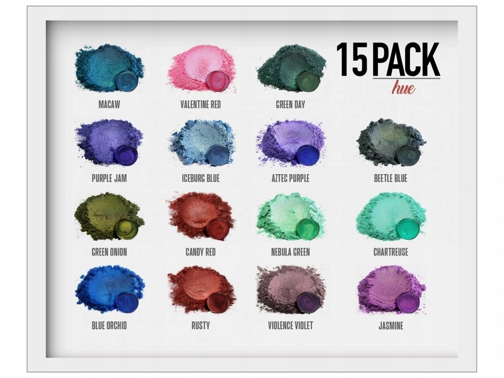 15 Barev Sada Vzorků Hues Series Eye Candy Pigments