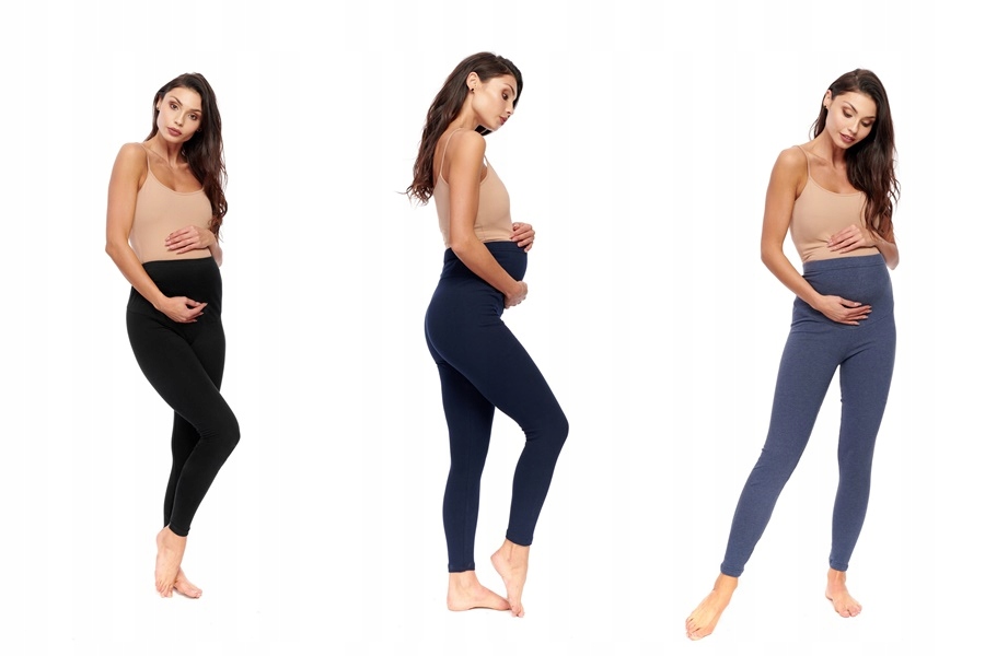 LEGGINSY GETRY CIĄŻOWE BAWEŁNIANE Z PANELEM 2XL Rozmiar 42